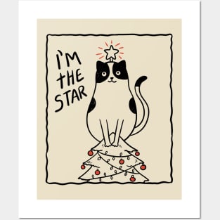 Cat Christmas Posters and Art